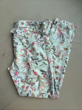Mint Floral Skinny Jeans - Multicolor